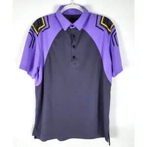 J by Jamie Sadock Golf Polo Shirt Mens Medium Gray Lavender